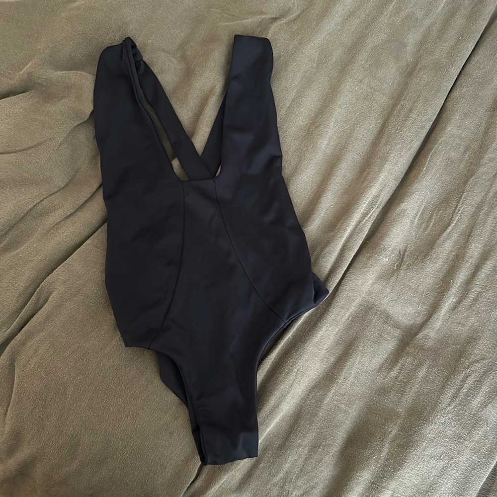 Palm one piece swim suit